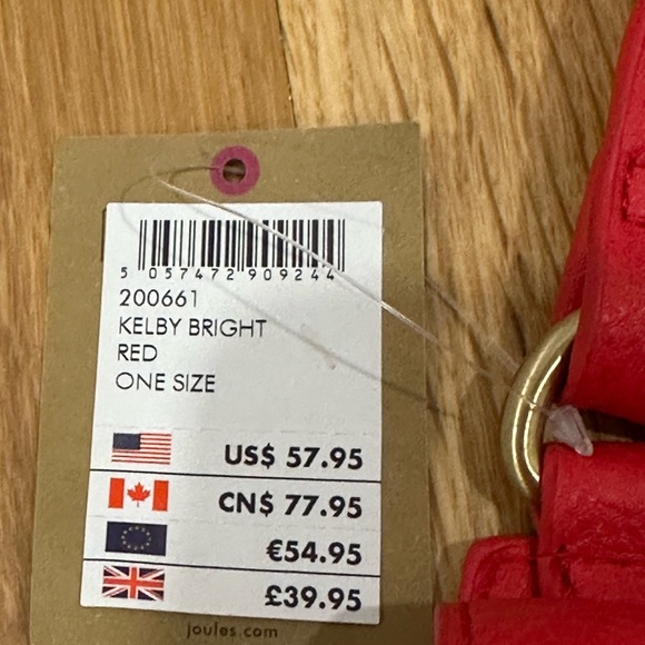 Joules Red Leather Crossbody Bag - Picture 4 of 10